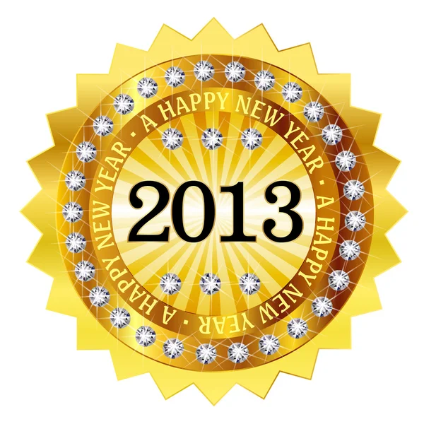 2013 yeni yıl Madalyası çerçeve — Stok Vektör