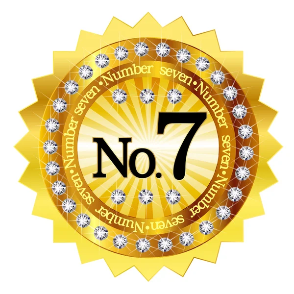 7 frame emblem medal — Stock Vector