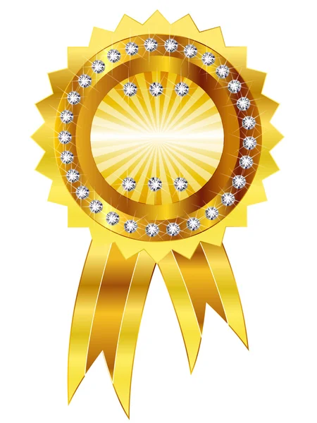 Medalla emblema marco de metal — Vector de stock