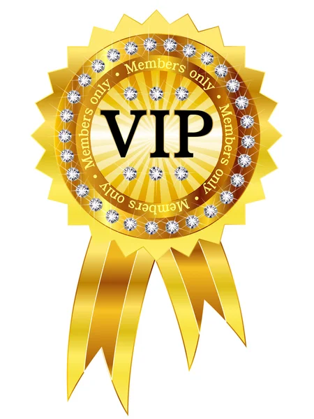 Medaglia emblema cornice VIP — Vettoriale Stock