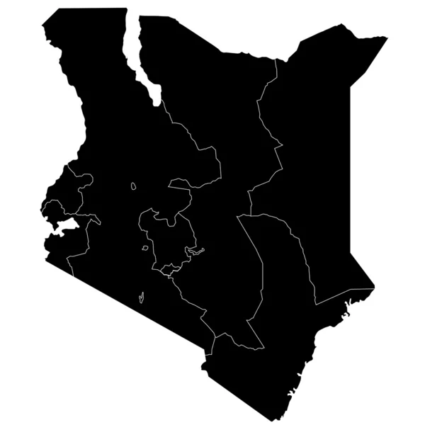 Mapa Keni — Stockový vektor