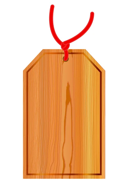 Etiqueta madera — Archivo Imágenes Vectoriales