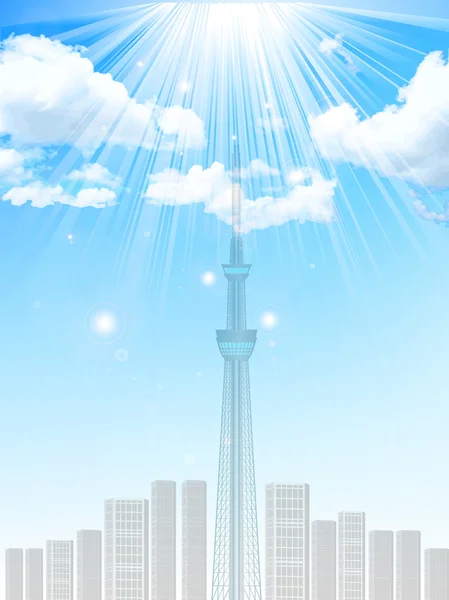 Árbol cielo de Tokio — Vector de stock