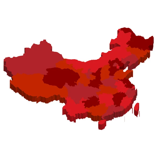 Carte de Chine — Image vectorielle