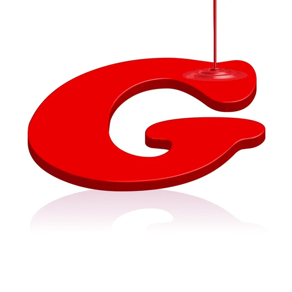 G emblema alfabetului — Vector de stoc