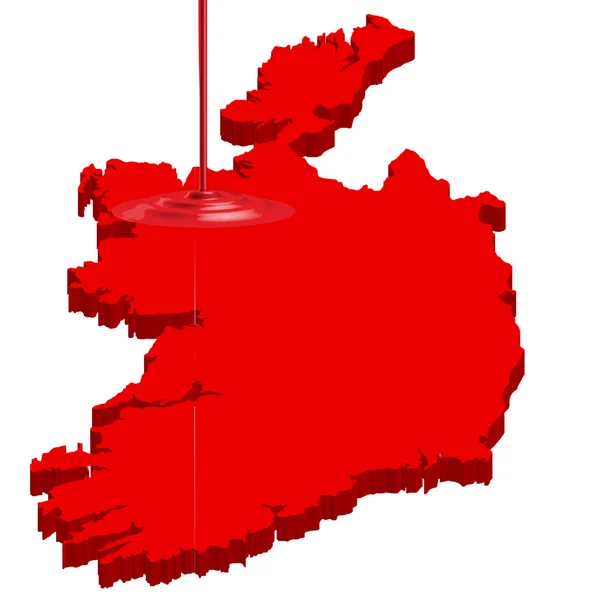 Irlande carte pays — Image vectorielle