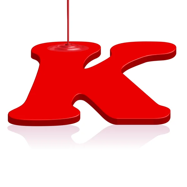 K emblema del alfabeto — Vector de stock
