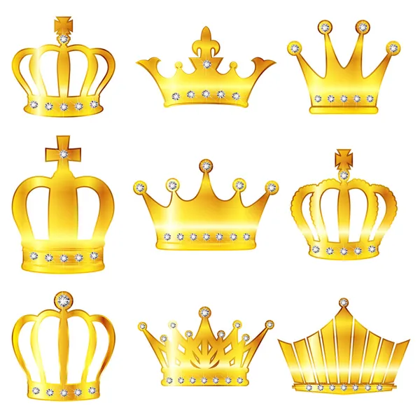Coroa coroa diadema — Vetor de Stock