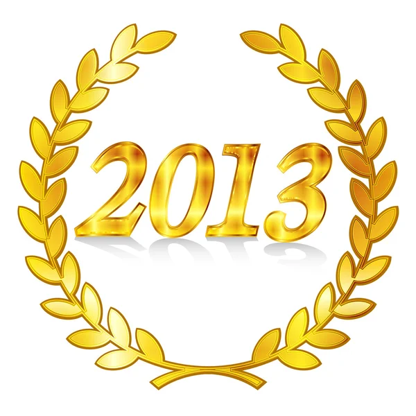 2013 Laurel gold — Stock Vector