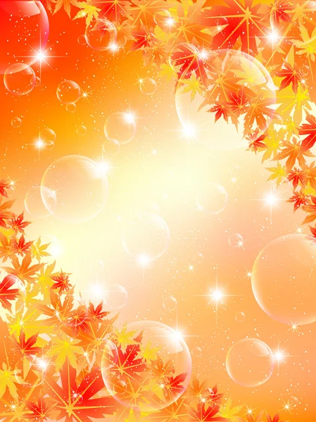 Maple autumn leaves background — Stock Vector