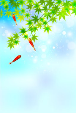 akçaağaç arka plan goldfish