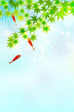 akçaağaç arka plan goldfish