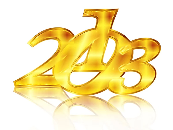 2013 emblema d'oro — Vettoriale Stock