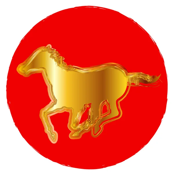 Logo caballo caballo — Vector de stock