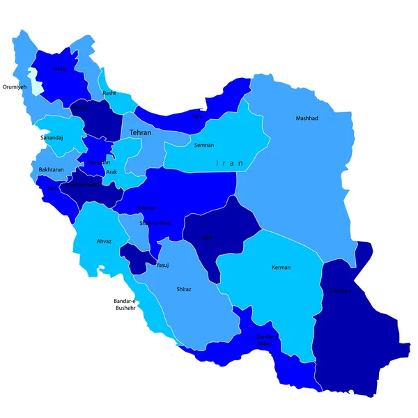 伊朗地图 — 图库矢量图片