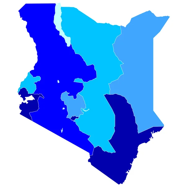 Mapa do Quénia —  Vetores de Stock