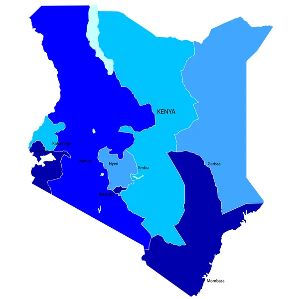 Kenya haritası — Stok Vektör