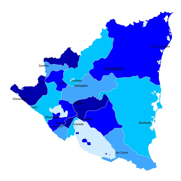 Nicaragua — Vettoriale Stock