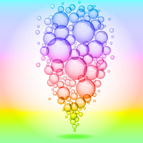 Bubble achtergrond zeepbellen — Stockvector