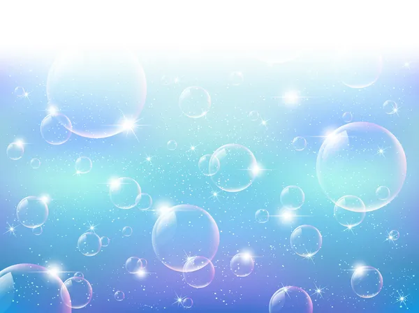 Fond bulle bleue — Image vectorielle