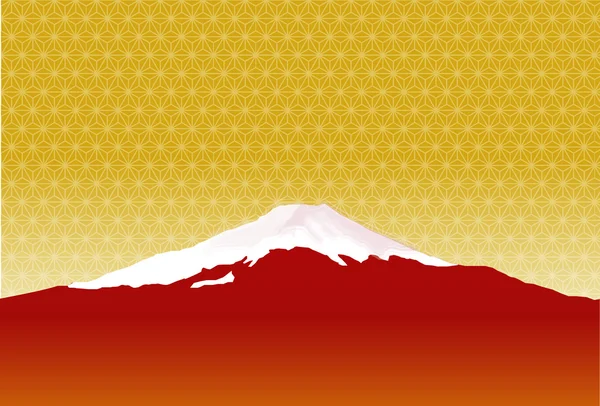 Fuji Neujahrsgrußkarte Hintergrund — Stockvektor