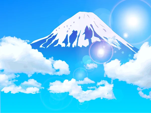 Fondo cielo Fuji — Vector de stock