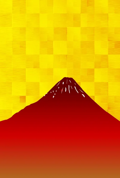 Fondo de oro Fuji — Vector de stock