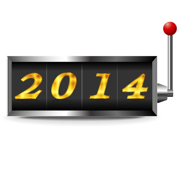 2014 Año Nuevo ranura — Vector de stock