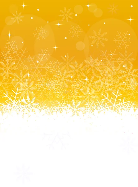Snow christmas gold — Stock Vector