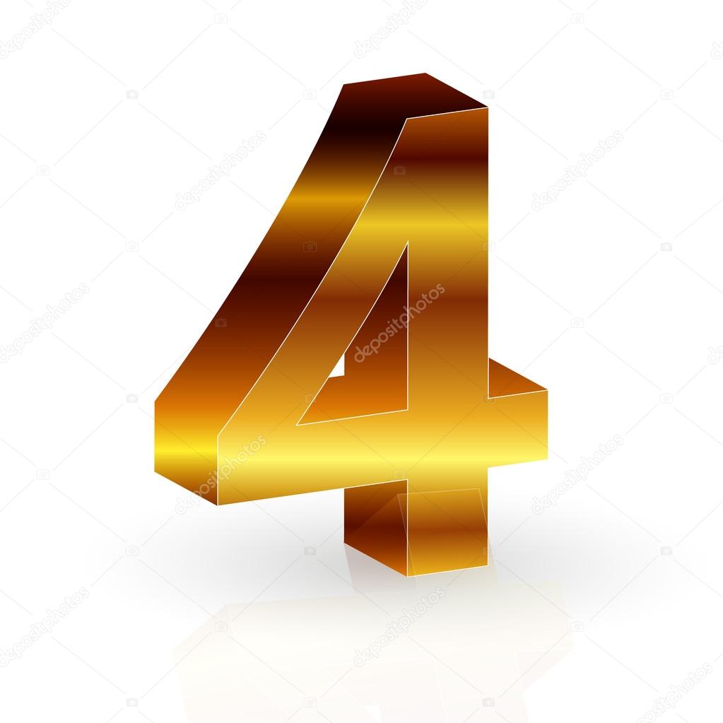 Number 3d gold