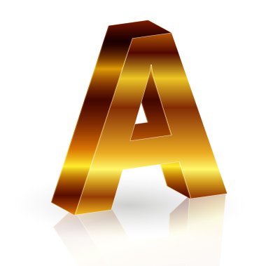 alfabe altın 3d