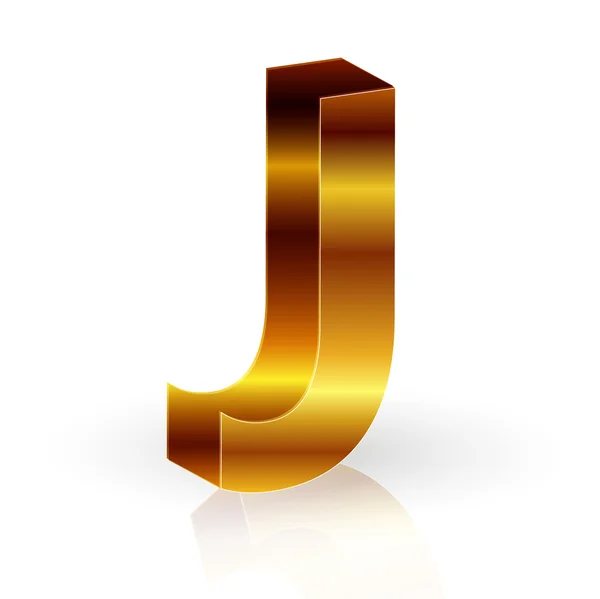 Алфавит золота 3D — стоковый вектор