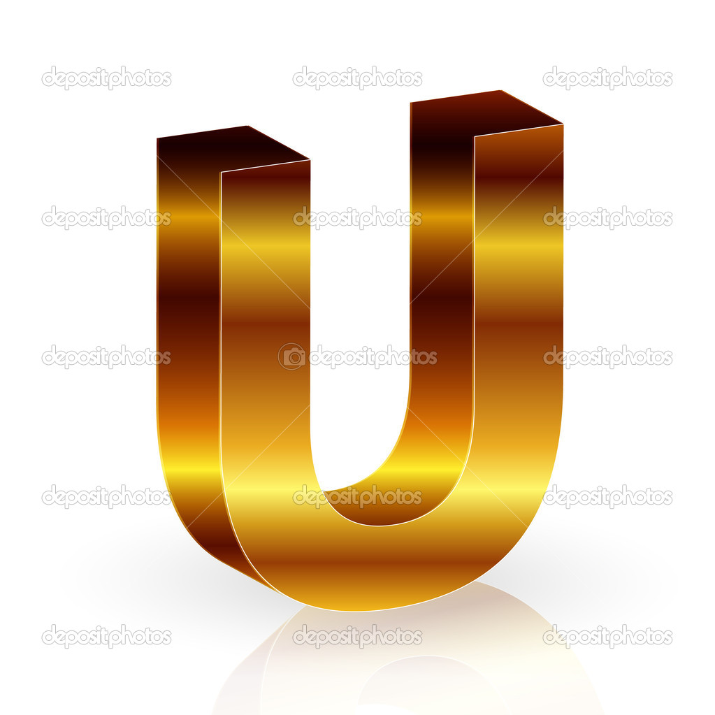 Alphabet gold 3D