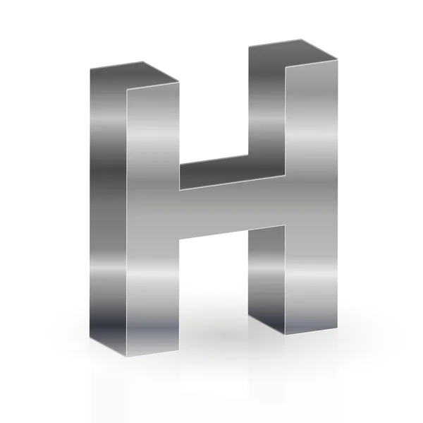 Alphabet métal 3D — Image vectorielle