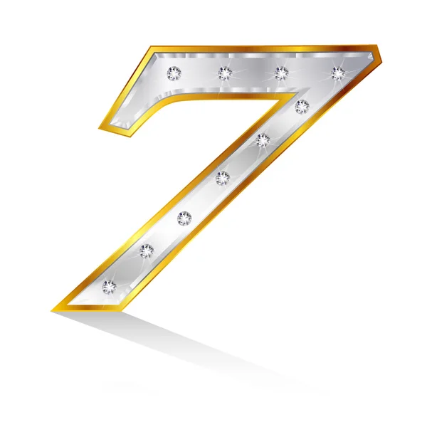 Number emblem — Stock Vector