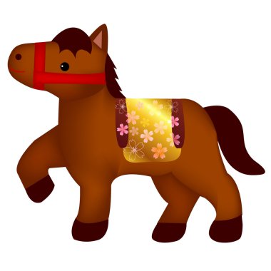 Horse zodiac New Year s card