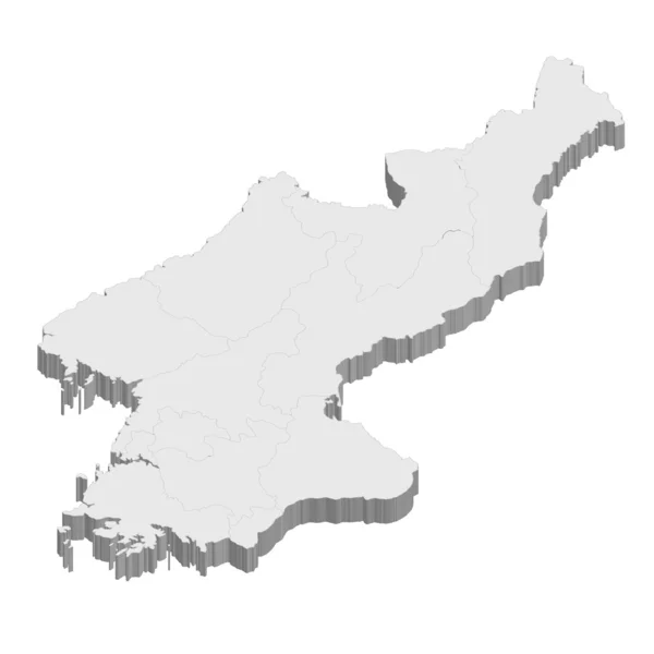 Coreia do Norte mapa país — Vetor de Stock