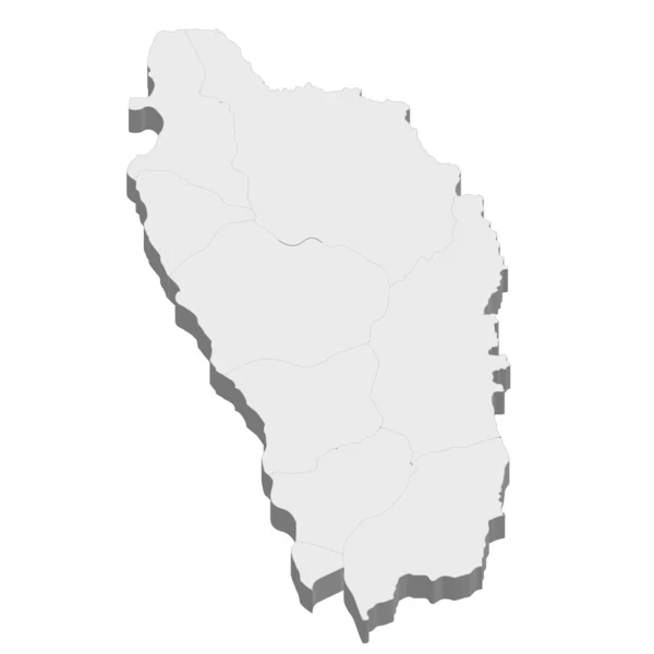 Dominica Mapa del país — Archivo Imágenes Vectoriales