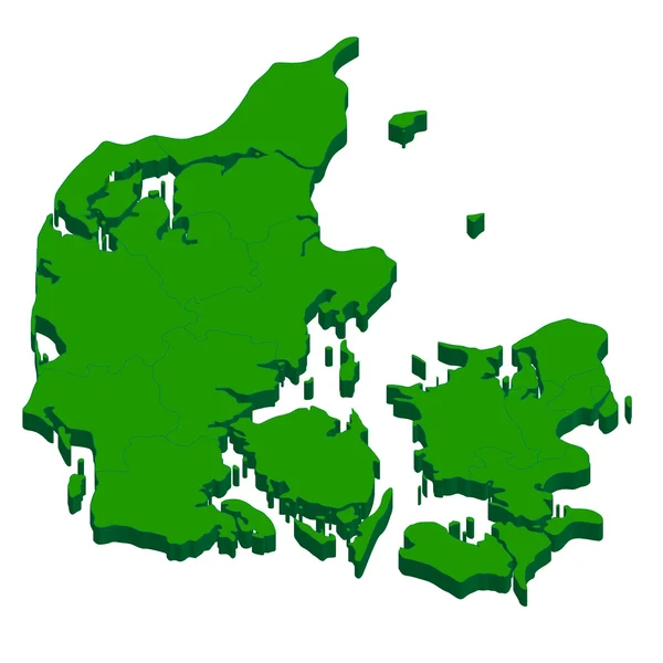 Denemarken kaart land — Stockvector