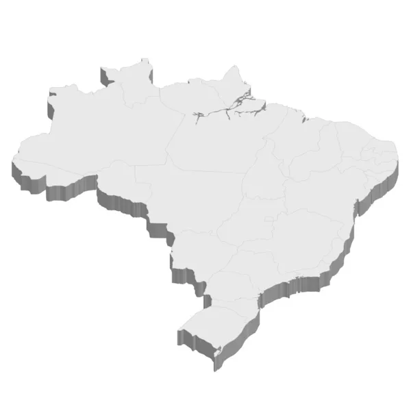 Brazilië kaart land Rechtenvrije Stockvectors