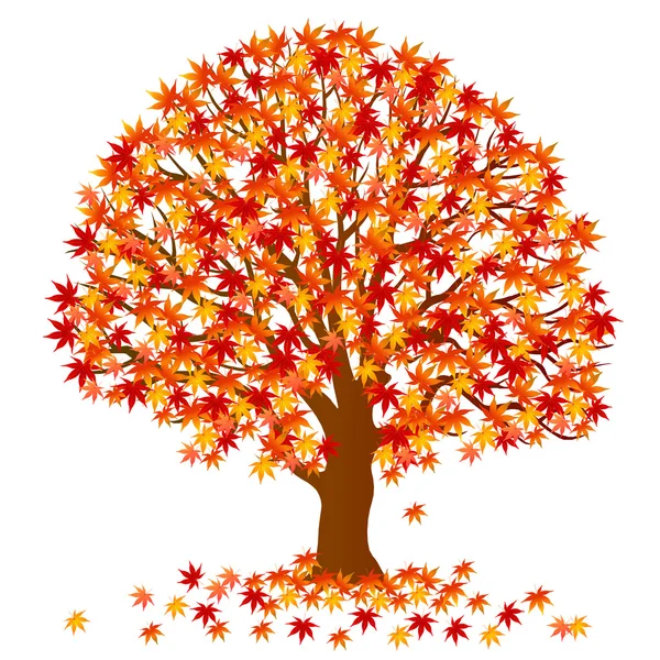 Arce hojas de otoño fondo — Vector de stock