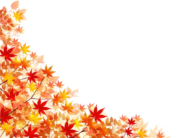Arce hojas de otoño fondo — Vector de stock