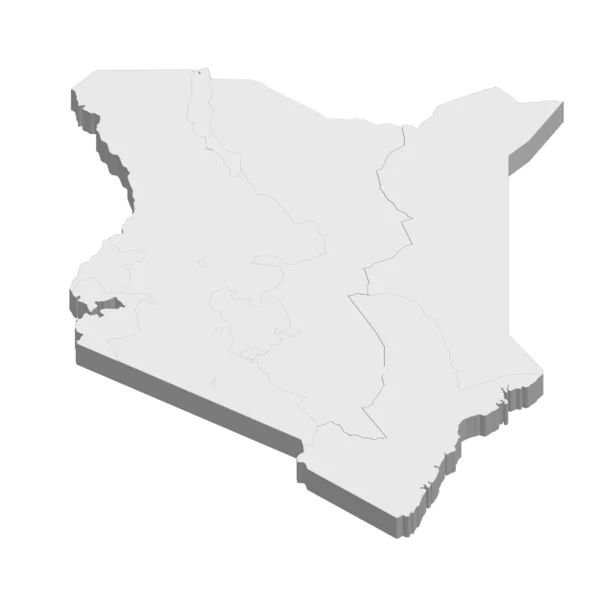 肯尼亚地图国家 — 图库矢量图片