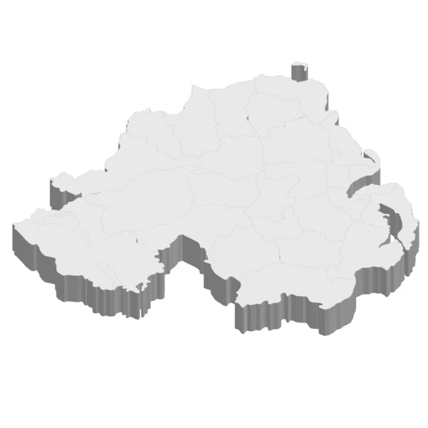Irlande du Nord carte pays — Image vectorielle
