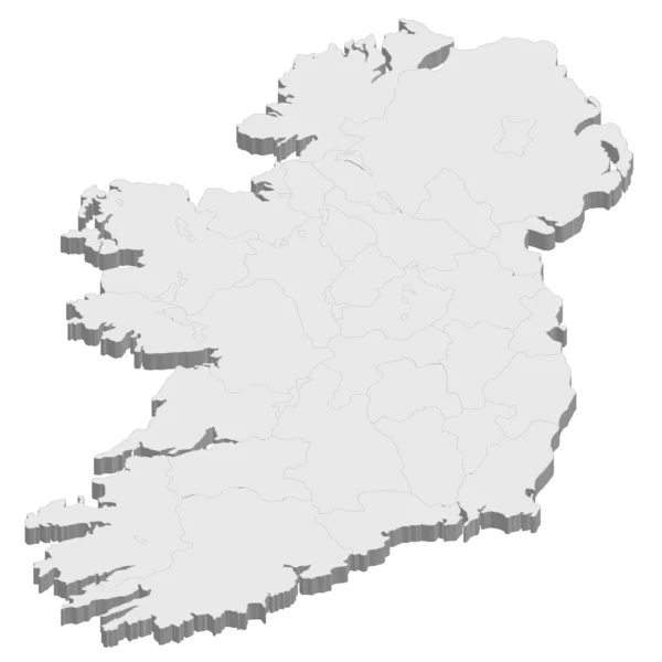 Ιρλανδία Χάρτης χώρα — Διανυσματικό Αρχείο