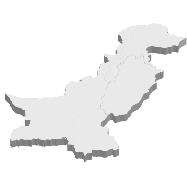 Pákistán mapu země — Stockový vektor