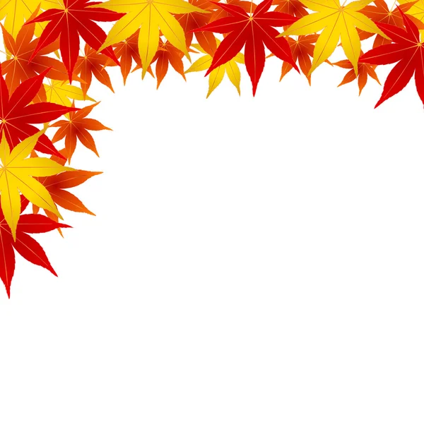 Arce hojas de otoño fondo — Vector de stock