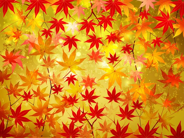Latar belakang daun Maple musim gugur - Stok Vektor