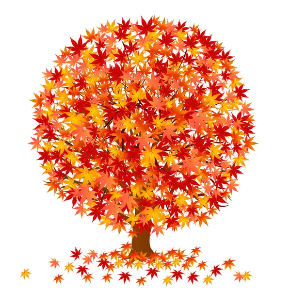 Arce hojas de otoño fondo — Vector de stock