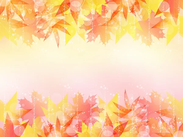 Maple autumn leaves background — Stock Vector